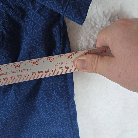 Nat Nast Men's Geometric Short Sleeve Silk Blend Button-up Shirt Blue Large - Picture 3 of 6